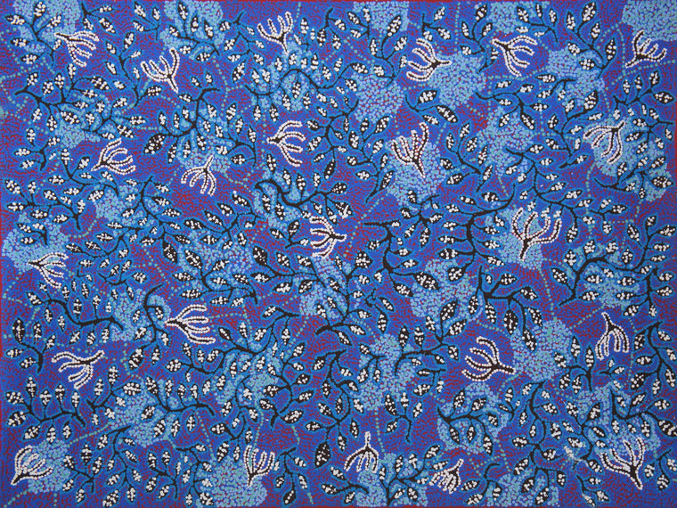 Juliette Nampijinpa Brown - Ngapa Jukurrpa (Water Dreaming) - Mikanji