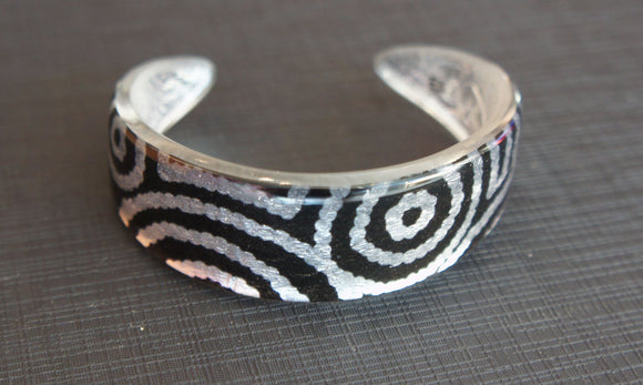 Small silver swirl cuff